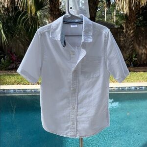 Gymboree White Casual Button Down Shirt size 7